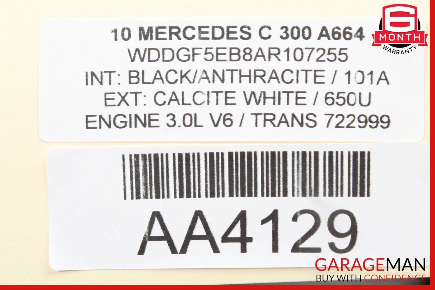 08-11 Mercedes W204 C300 C350 Front Left Side Top Upper Seat Cushion Brown