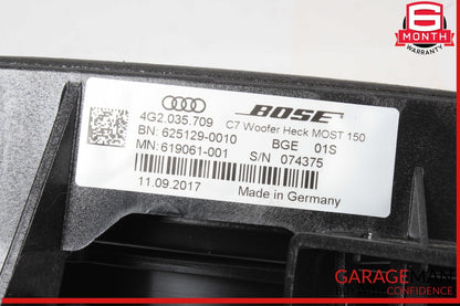 16-18 Audi A6 Rear Deck Shelf Panel Center Subwoofer Sub Woofer Speaker OEM