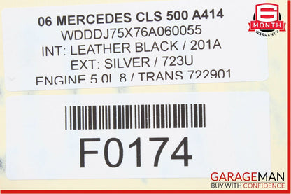 06-11 Mercedes W219 CLS550 CLS63 Rear Bumper Reinforcement Bar w/ Brackets OEM