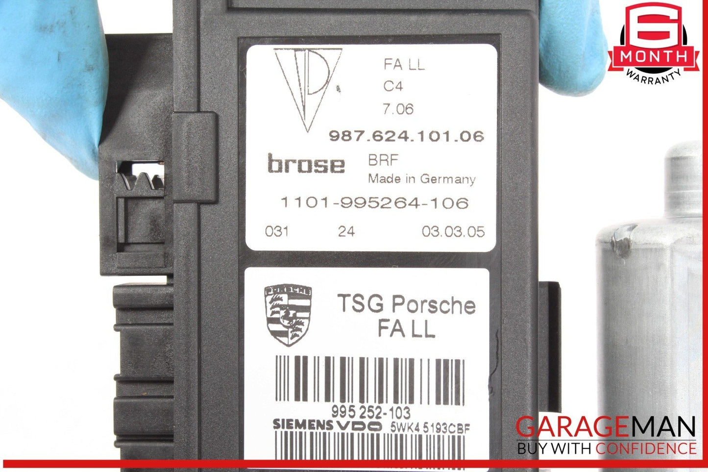 05-08 Porsche Boxster 987 Front Left Side Door Window Regulator Motor OEM