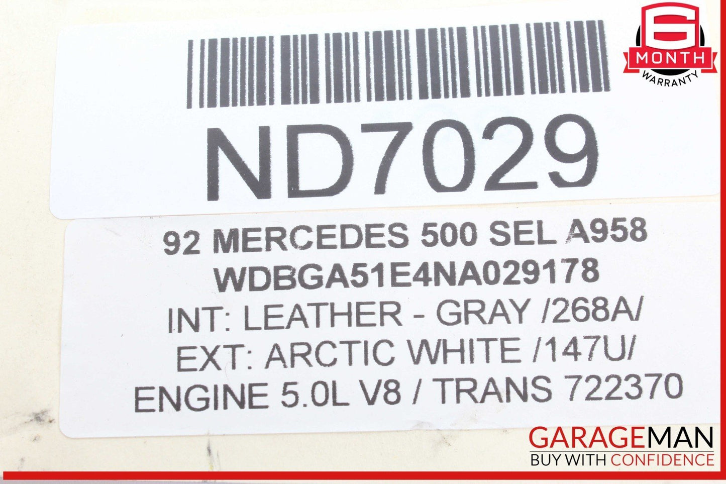 92-99 Mercedes W140 500SEL 300SE Under Hood Engine Fuse Relay Box Control Module