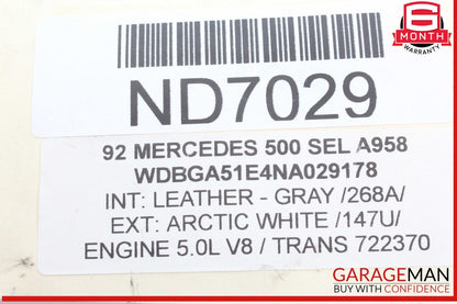 92-99 Mercedes W140 500SEL 300SE Under Hood Engine Fuse Relay Box Control Module