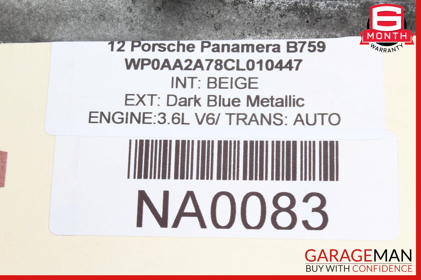 10-16 Porsche Panamera Front Right / Left Shock Strut Absorber OEM
