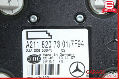 07-09 Mercedes W211 E350 E550 Rear Overhead Dome Light Reading Map Gray OEM
