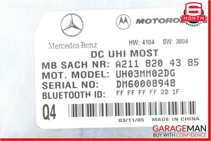 03-11 Mercedes S500 CLS500 E500 Motorola Bluetooth Communication Module OEM