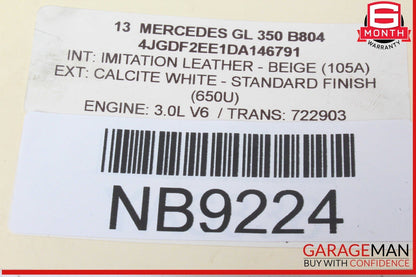 12-16 Mercedes X166 GL350 GL550 ML550 Rear Relay Fuse Box 1669063901 OEM