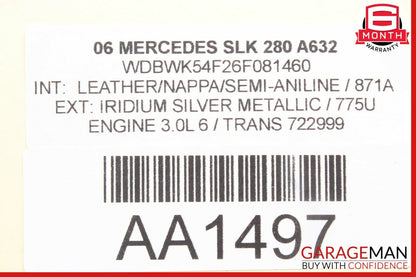 05-11 Mercedes R171 SLK280 Left Driver Side Exterior Door Handle OEM