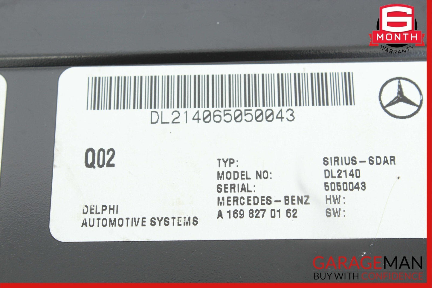 03-09 Mercedes W211 E350 C230 Sirius Satellite Radio Receiver 1698270162 OEM