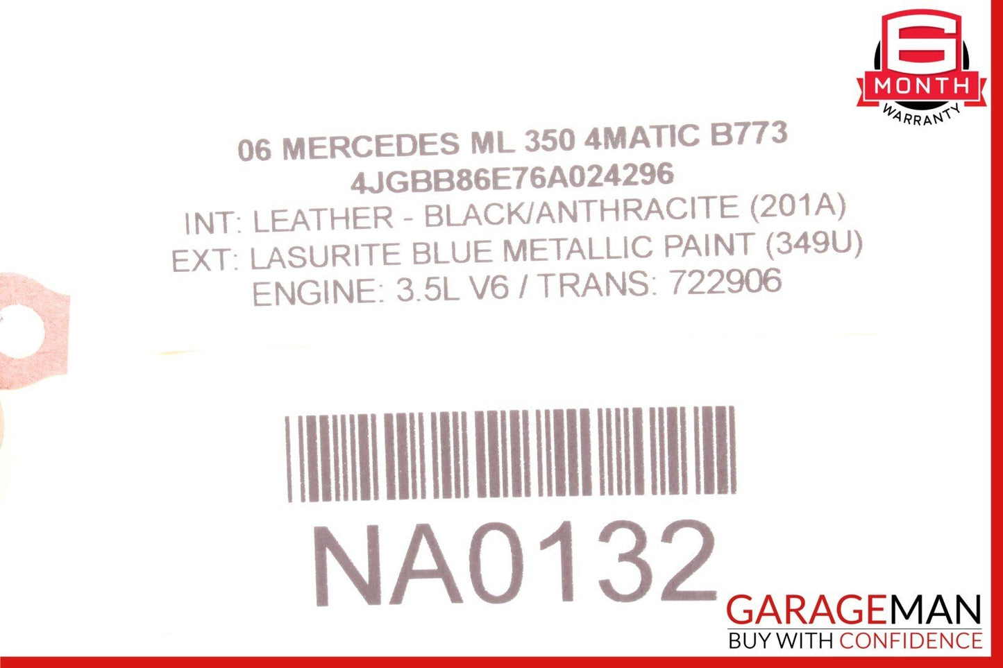06-13 Mercedes W164 ML350 GL550 R350 Front Left Driver Door Control Module OEM
