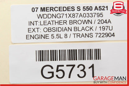 07-13 Mercedes W221 S550 Rear Right Passenger Exterior Door Handle Flintgray
