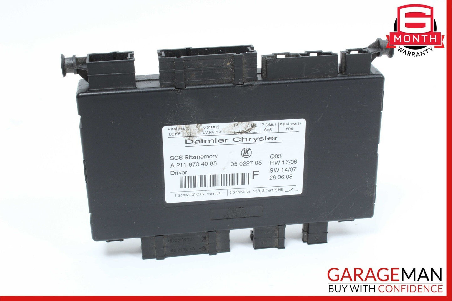 03-12 Mercedes GL450 E350 SLK280 E320 Seat Control Module Left Side OEM