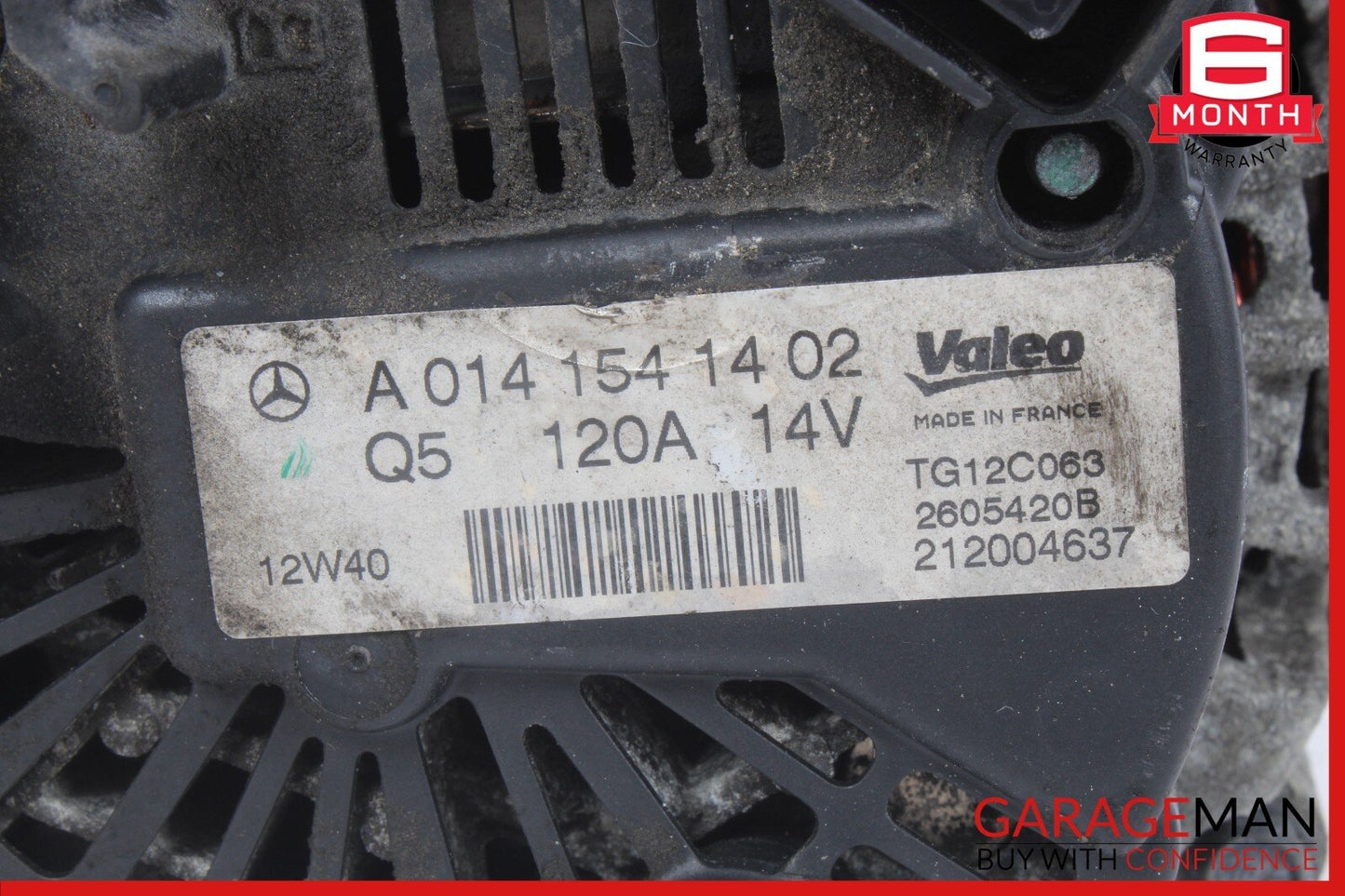 12-15 Mercedes R172 SLK250 C250 Generator Alternator 120 AMP 14V 0141541402 OEM