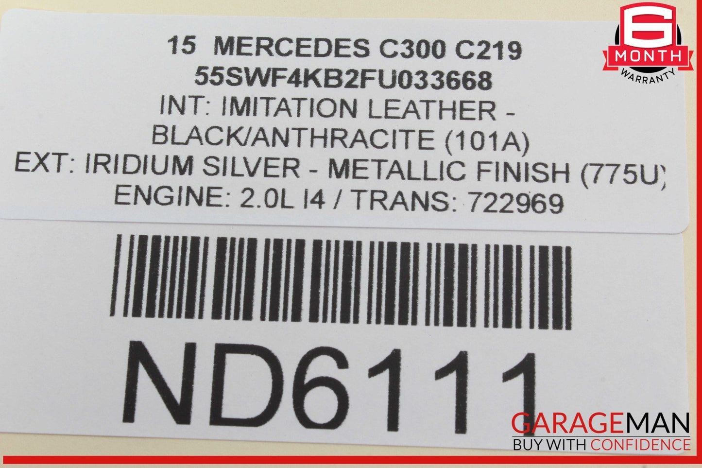 15-20 Mercedes W205 C300 GLC43 AMG Center Dash Dashboard Air A/C Vent OEM