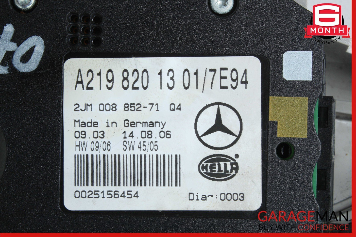 06-11 Mercedes W219 CLS550 CLS500 Dome Light Lamp Switch Gray 2198201301 OEM