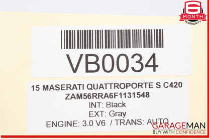14-20 Maserati Quattroporte S Rear Right Side Inner Tail Light Lamp OEM