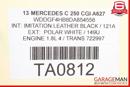 12-15 Mercedes W204 C250 SLK250 Engine Motor Brake Vacuum Pump OEM