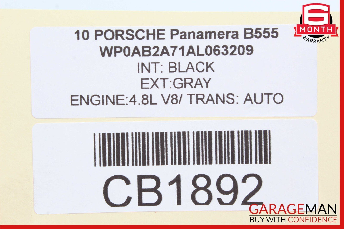 10-16 Porsche Panamera 970 Fuel Gas Line Hose 97020134102 OEM