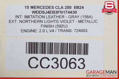 14-20 Mercedes W117 CLA250 Front Right Side Top Upper Seat Cushion Cover OEM