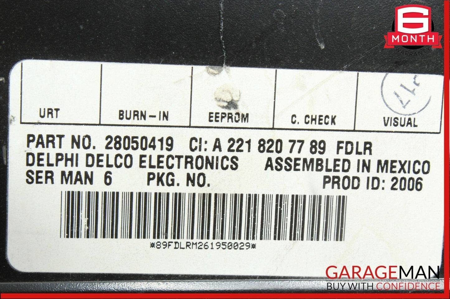 07-09 Mercedes S550 CL550 Sirius Satellite Radio Receiver Control Module
