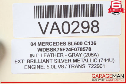 03-12 Mercedes R230 SL500 SL55 SL600 Front Right Side Door Control Module OEM