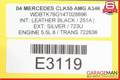 03-09 Mercedes W209 CLK55 AMG Front Right Side Exterior Door Handle Silver OEM