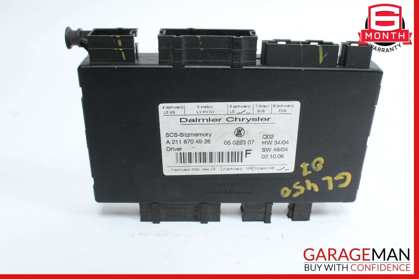 03-13 Mercedes X164 GL450 R350 Seat Control Module Front Left 2118704785 OEM