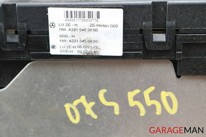07-13 Mercedes W221 S550 CL550 Rear Trunk Fuse Box Relay Block Q02 OEM