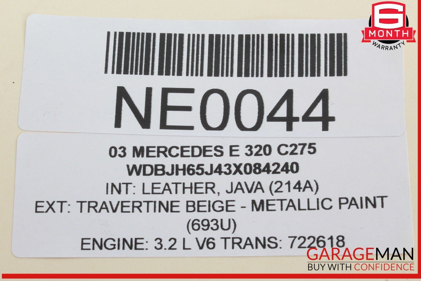 98-03 Mercedes W210 E320 Rear Trunk Tailgate Glass Wiper Motor 2108207542 OEM