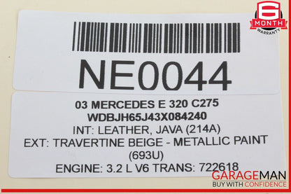 98-03 Mercedes W210 E320 Rear Trunk Tailgate Glass Wiper Motor 2108207542 OEM