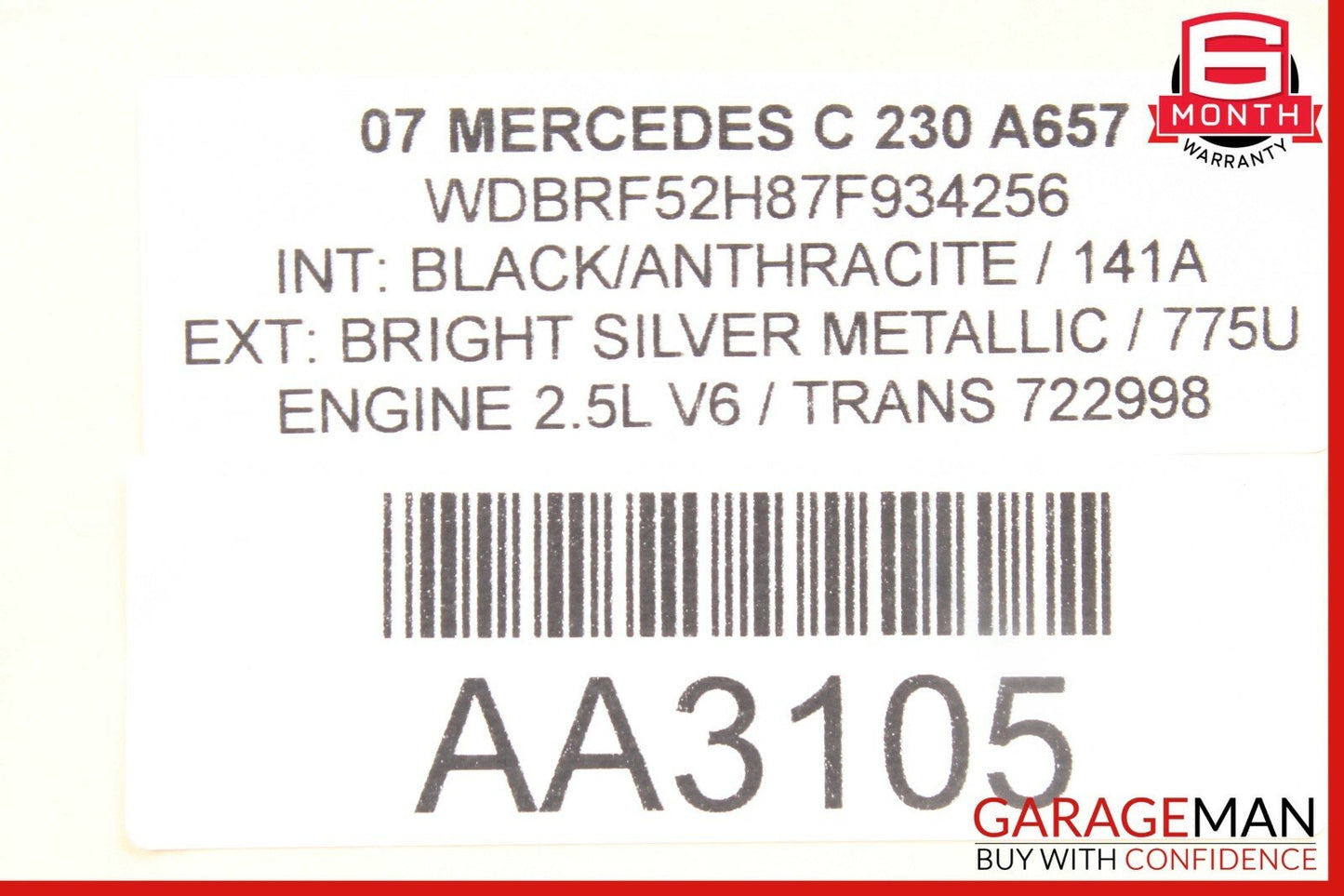 01-07 Mercedes W203 C230 C320 Sedan Front Right Door Lock Latch Actuator OEM