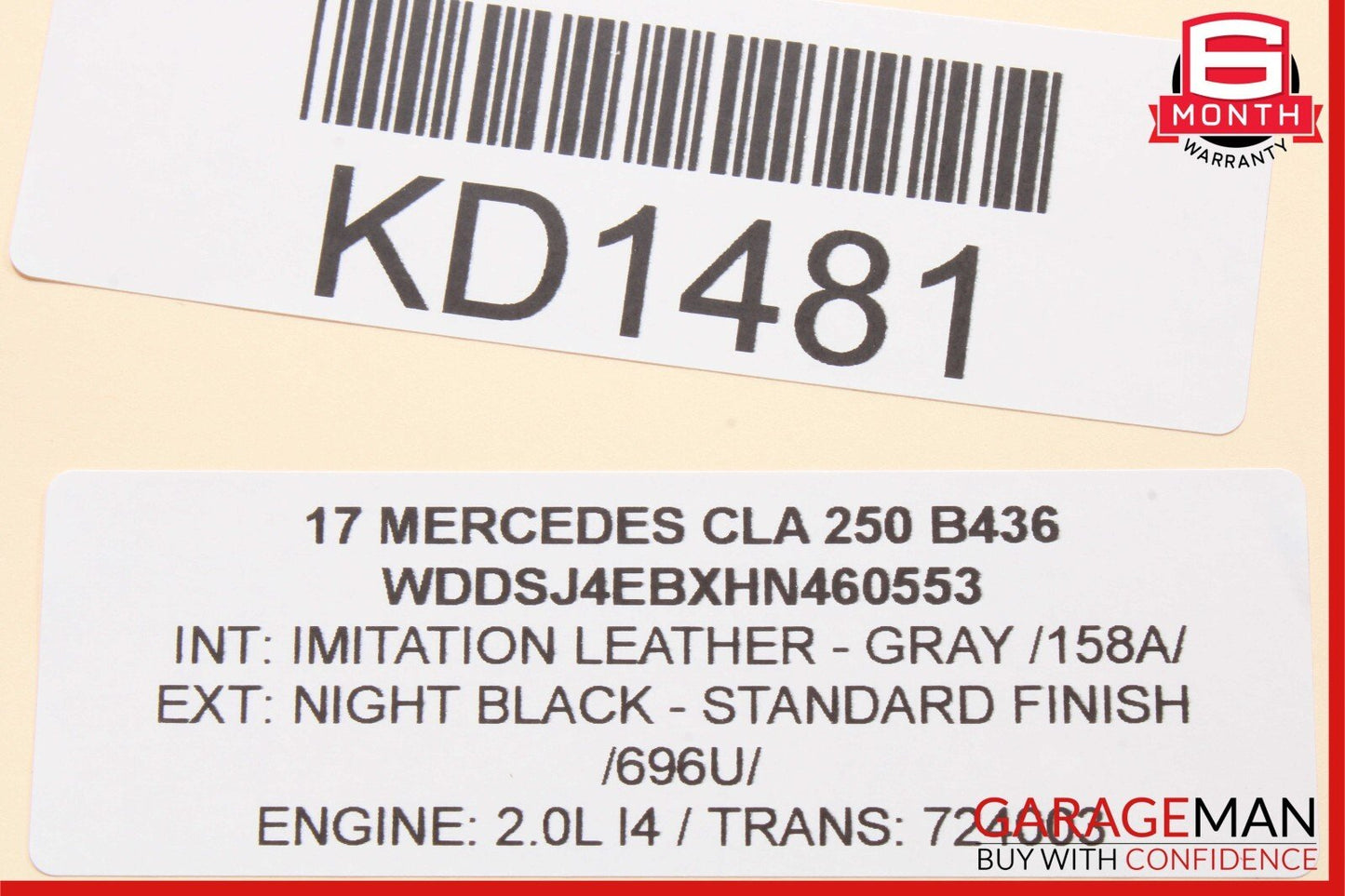 14-18 Mercedes W117 CLA250 Front Right Side Door Window Regulator Motor OEM