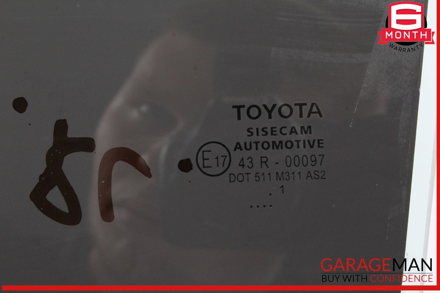 18-22 Toyota C-HR Rear Left Driver Side Door Window Glass OEM
