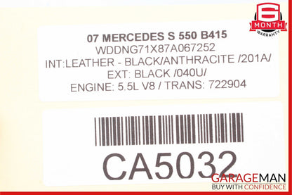 07-14 Mercedes W221 S550 CL550 Rear Left & Right Brake Caliper Calipers Set of 2
