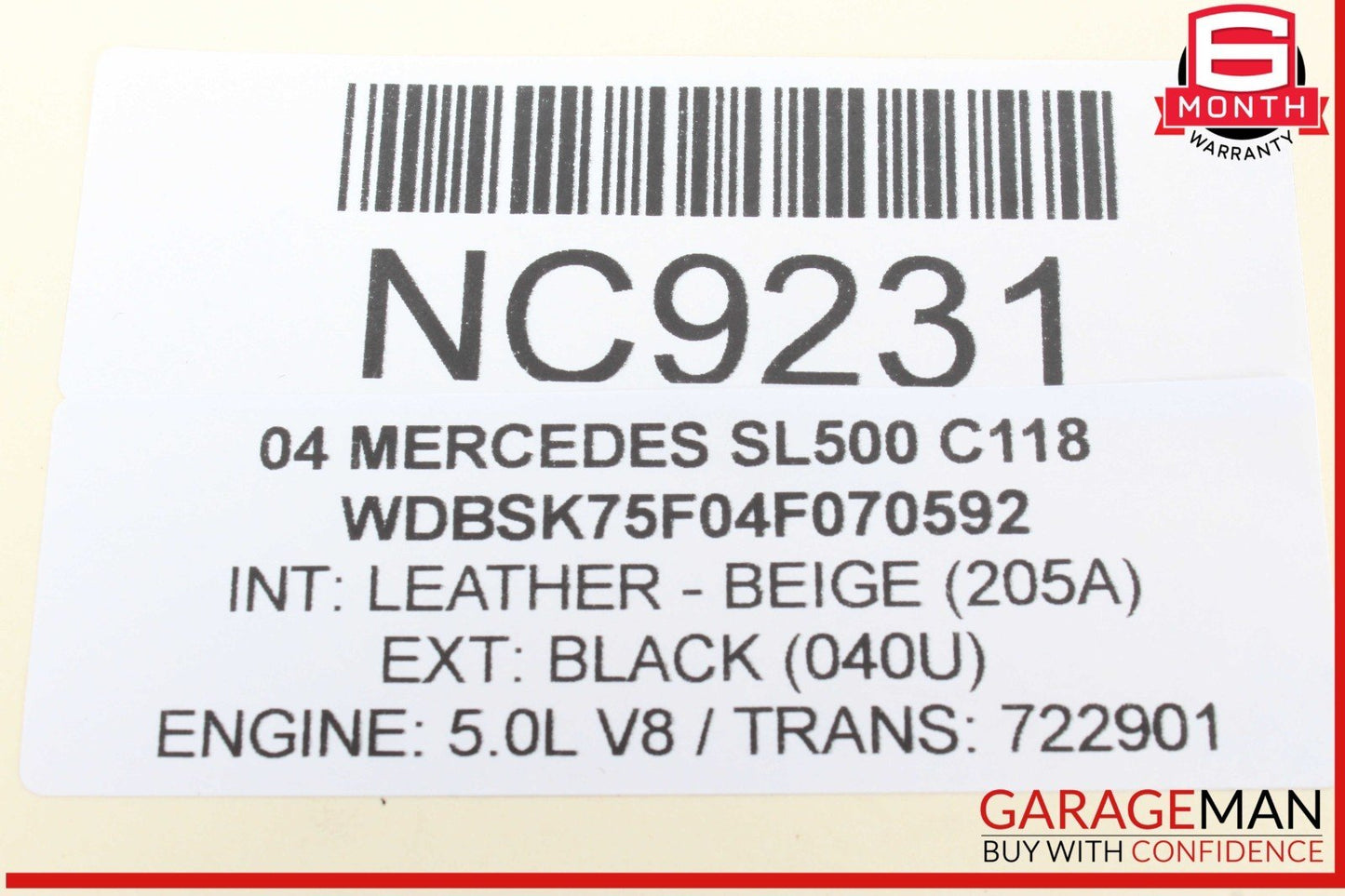03-06 Mercedes R230 SL500 SL55 AMG Door Keyless Go Entry Antenna Module OEM