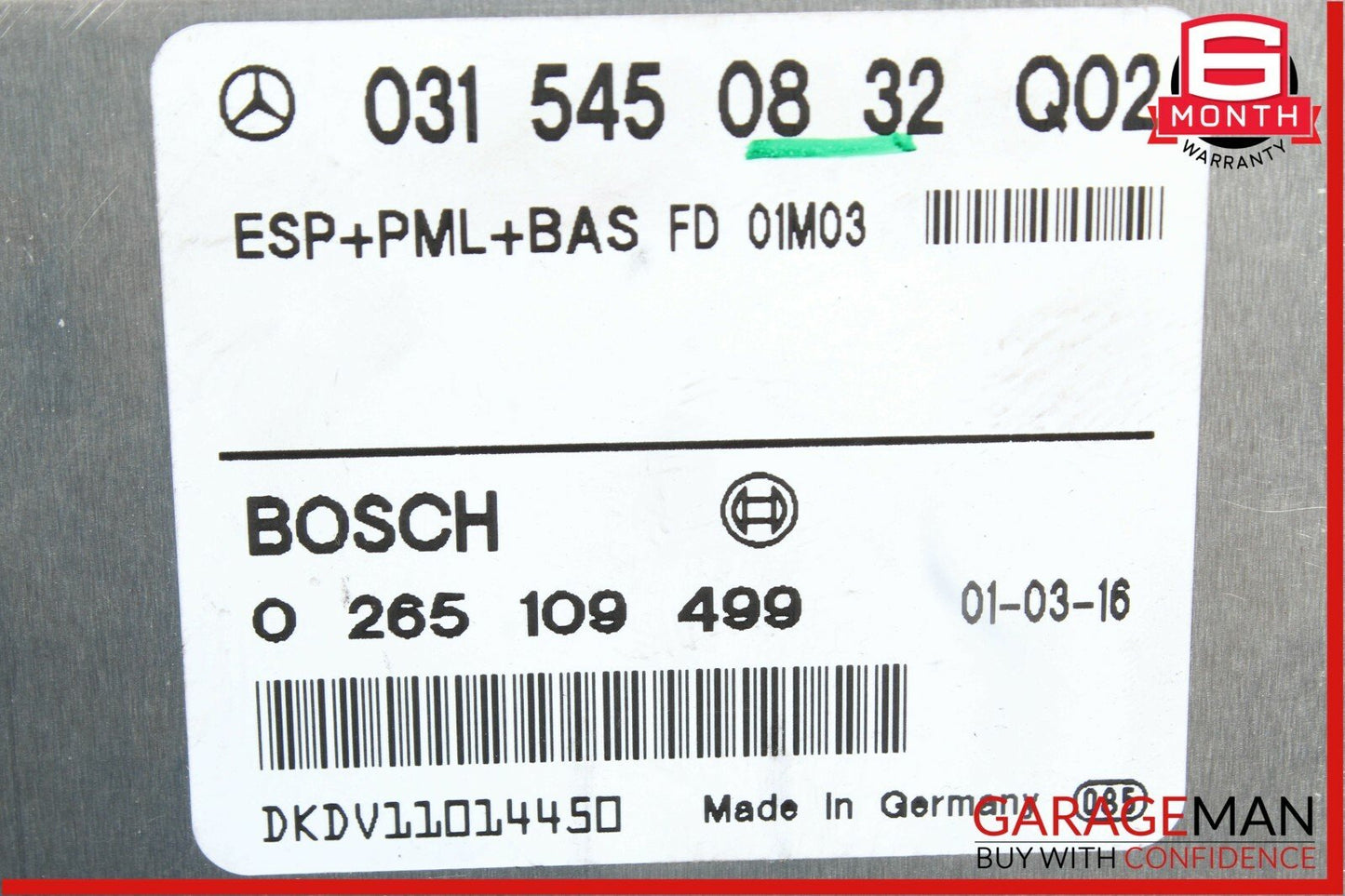 98-02 Mercedes W210 E320 ESP Electronic Stability Program ABS Control Module