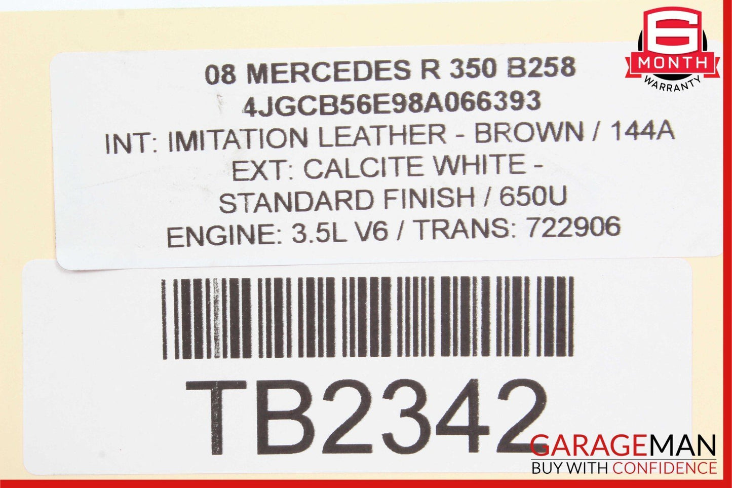 06-10 Mercedes W251 R500 R63 AMG Front Radiator Core Support Tie Bracket Bar