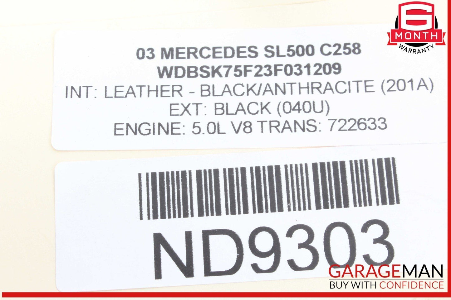03-12 Mercedes R230 SL500 Rear Left Side Thrust Arm Lower Control Arm OEM