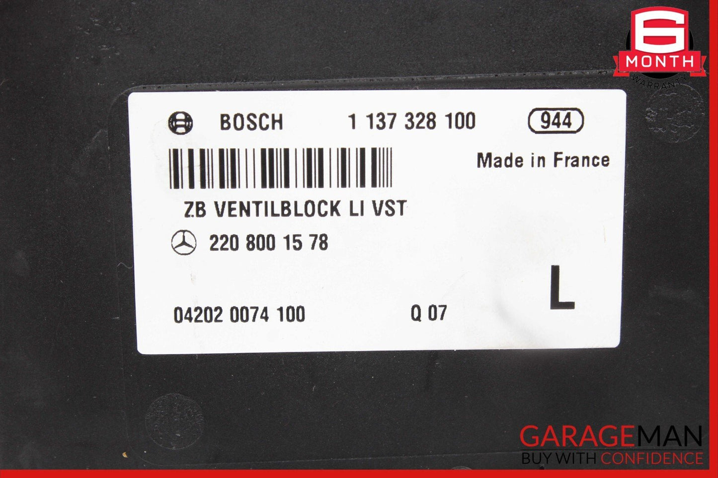00-06 Mercedes W220 S55 AMG Left Dynamic Seat Vacuum Pump Module OEM