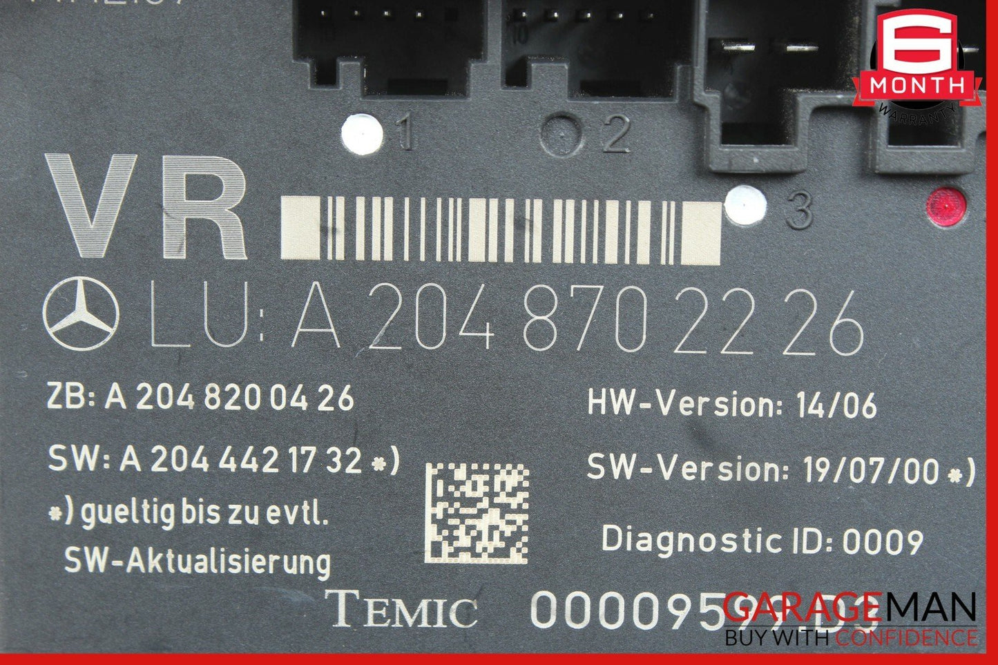 08-18 Mercedes W204 C300 C250 E400 Front Right Side Door Control Module OEM