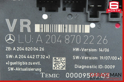 08-18 Mercedes W204 C300 C250 E400 Front Right Side Door Control Module OEM