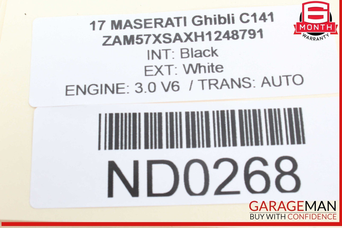 14-20 Maserati Ghibli M157 Rear Left Driver Side Inner Tail Light Lamp OEM