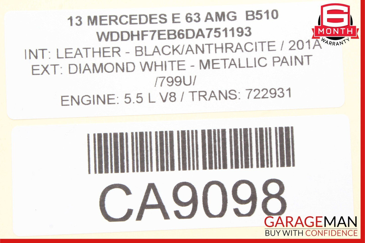 10-16 Mercedes W212 E350 E63 RWD Front Left Side Suspension Wishbone Control Arm