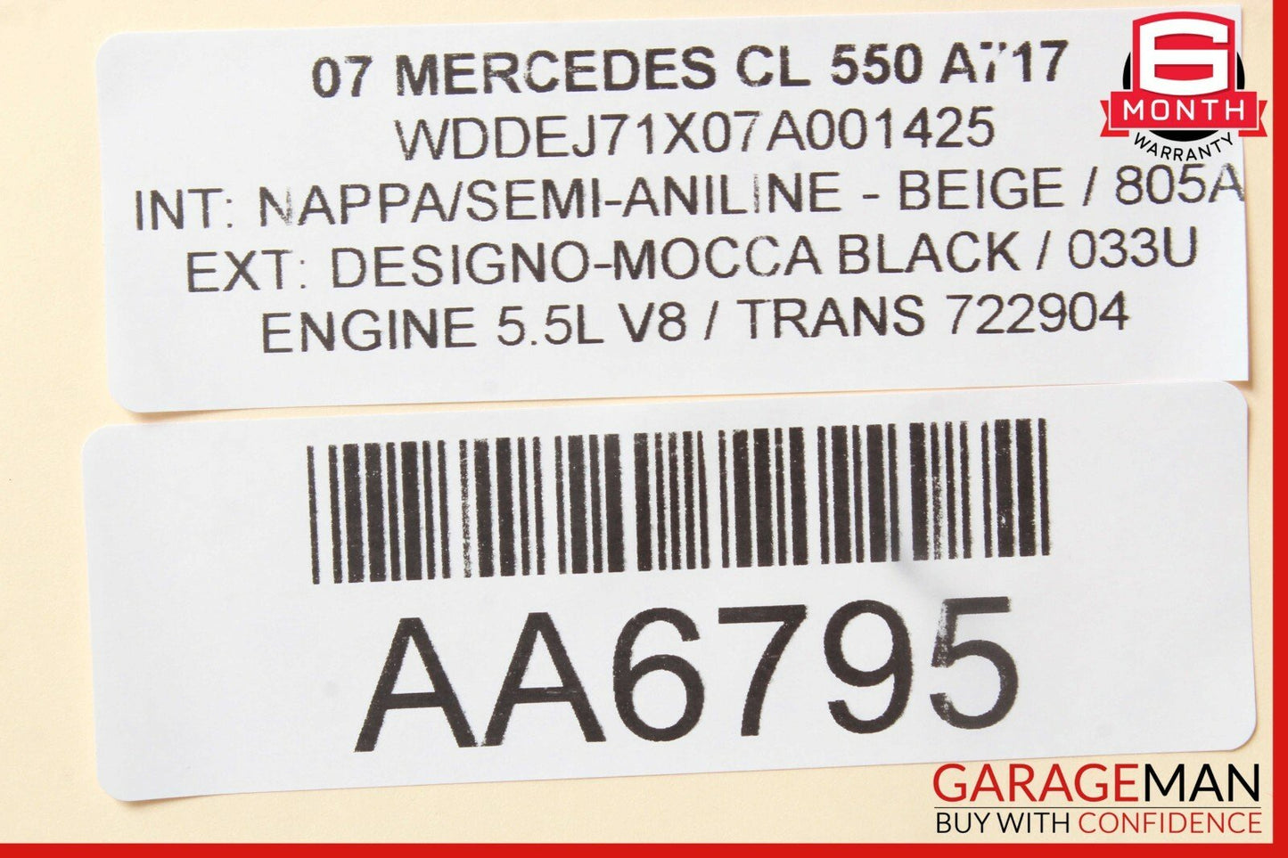 07-09 Mercedes W216 CL550 Front Right Side Complete Interior Door Panel OEM