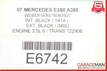 06-10 Mercedes W221 S550 R350 E350 Front Right Engine Timing Chain Cover Plate