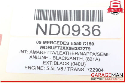 03-09 Mercedes W211 E550 Rear Right Passenger Side Door Lock Latch Actuator OEM