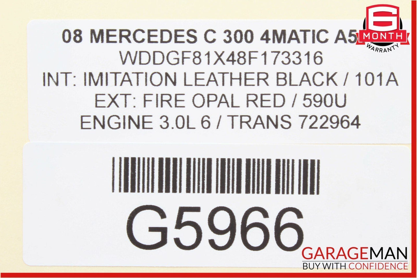 08-14 Mercedes W204 C250 C300 Rear Left Side Upper Suspension Control Arm OEM