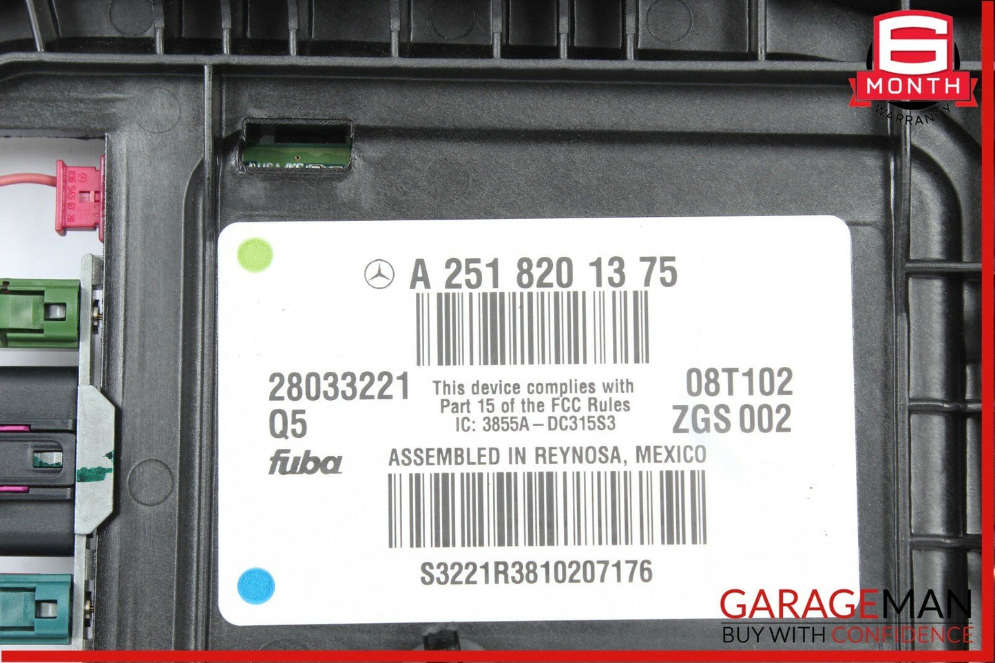 06-12 Mercedes GL450 ML450 Interior GPS Radio Roof Antenna 2518201375 OEM