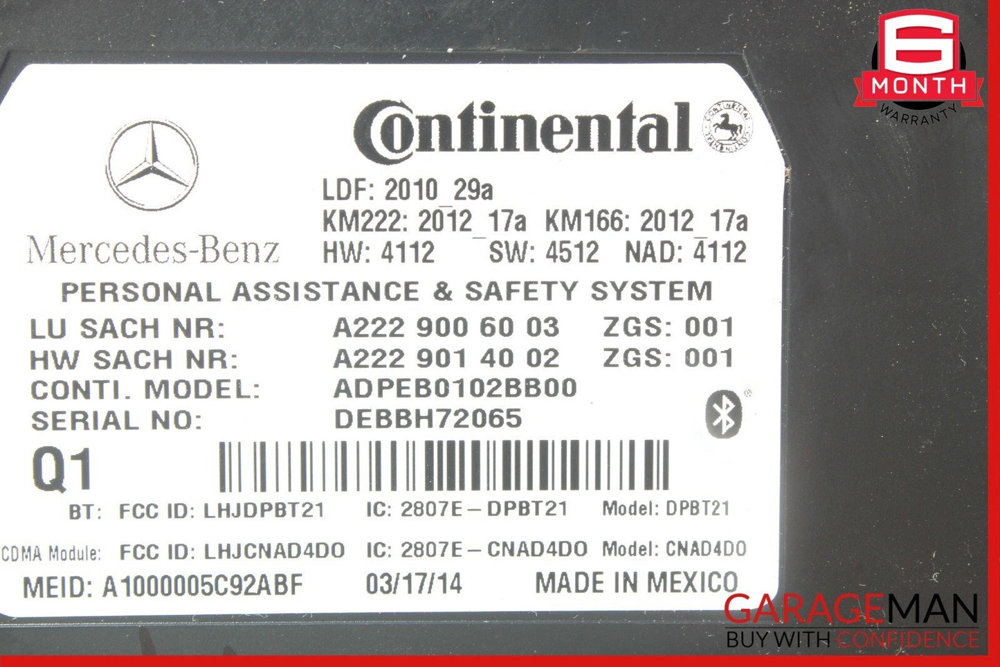 14-15 Mercedes C300 C350 GLK350 Voice Phone Communication Control Module Unit