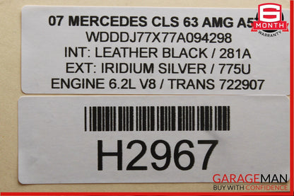 06-08 Mercedes W219 CLS500 CLS63 Front Right Side Mirror Door Rear View Silver