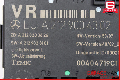 08-18 Mercedes CLS400 E550 C250 C300 Front Right Side Door Control Module Unit